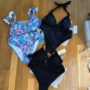 Three CUPSHE bathing suits NWT